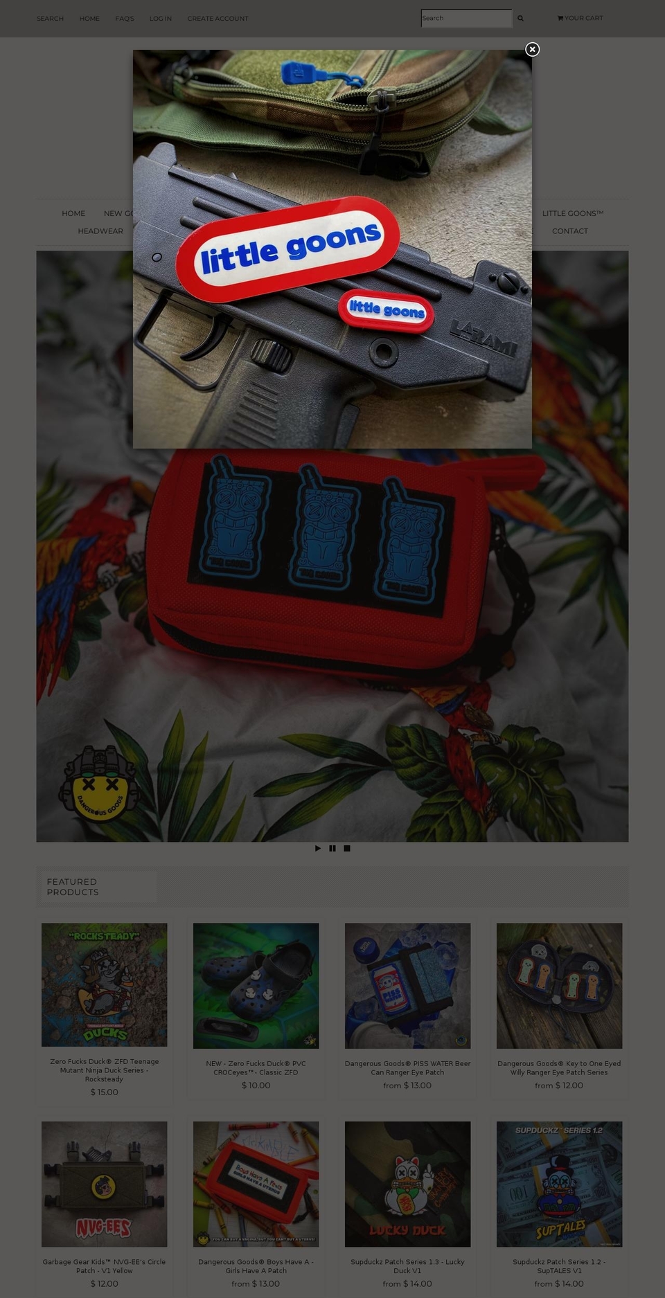 thedangerousgoods.com — Shopify storefront screenshot