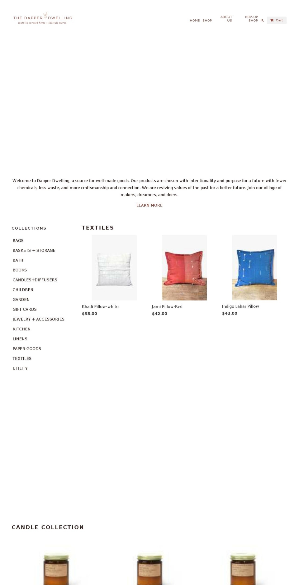thedapperdwelling.com — Shopify storefront screenshot