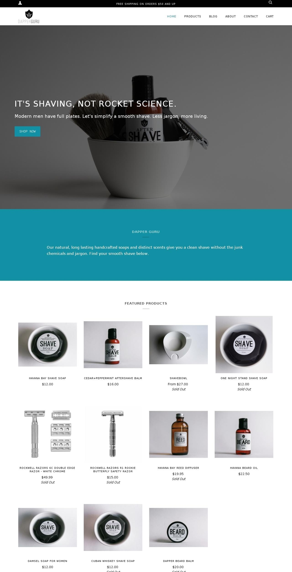 thedapperguru.com — Shopify storefront screenshot
