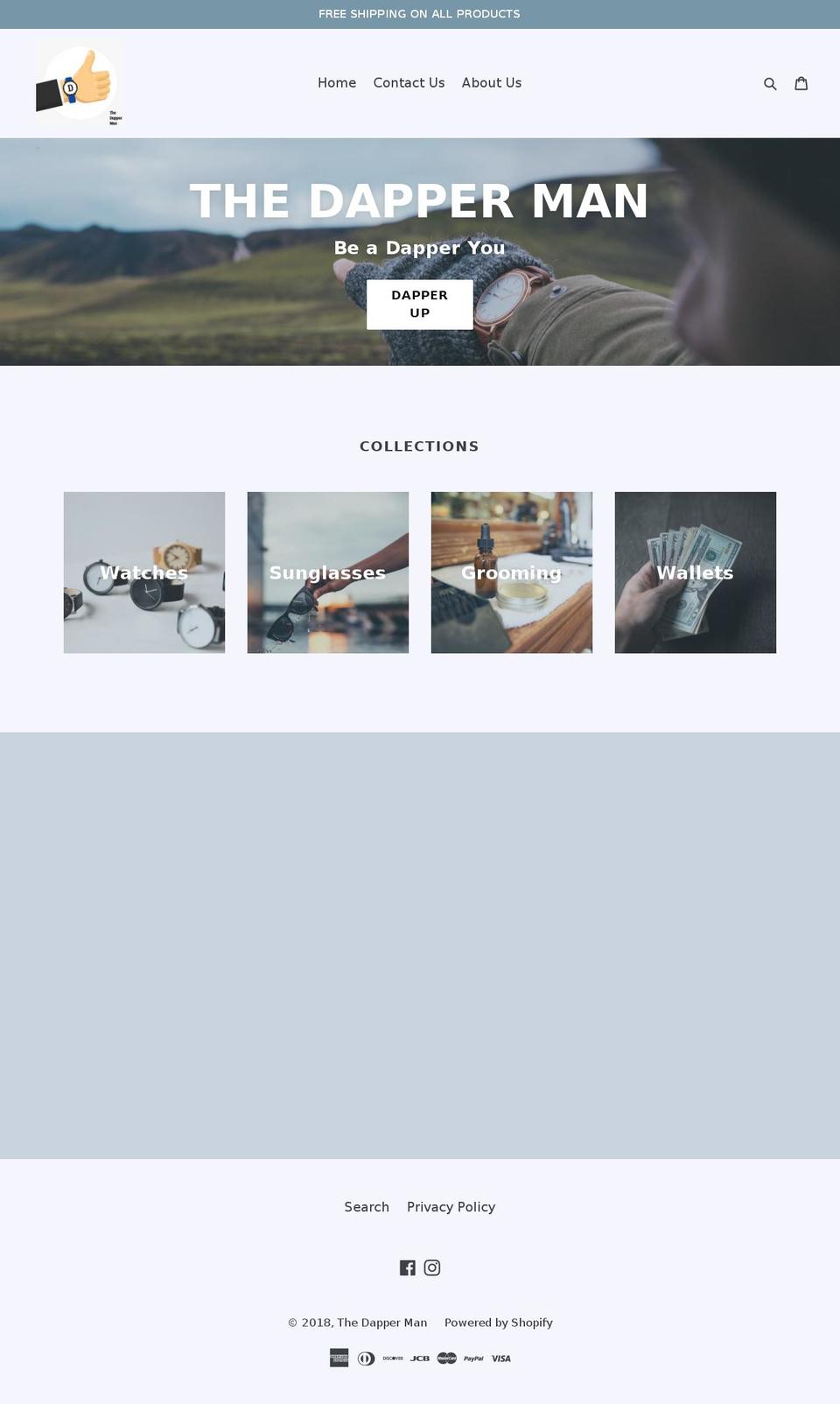 thedapperman.net shopify website screenshot