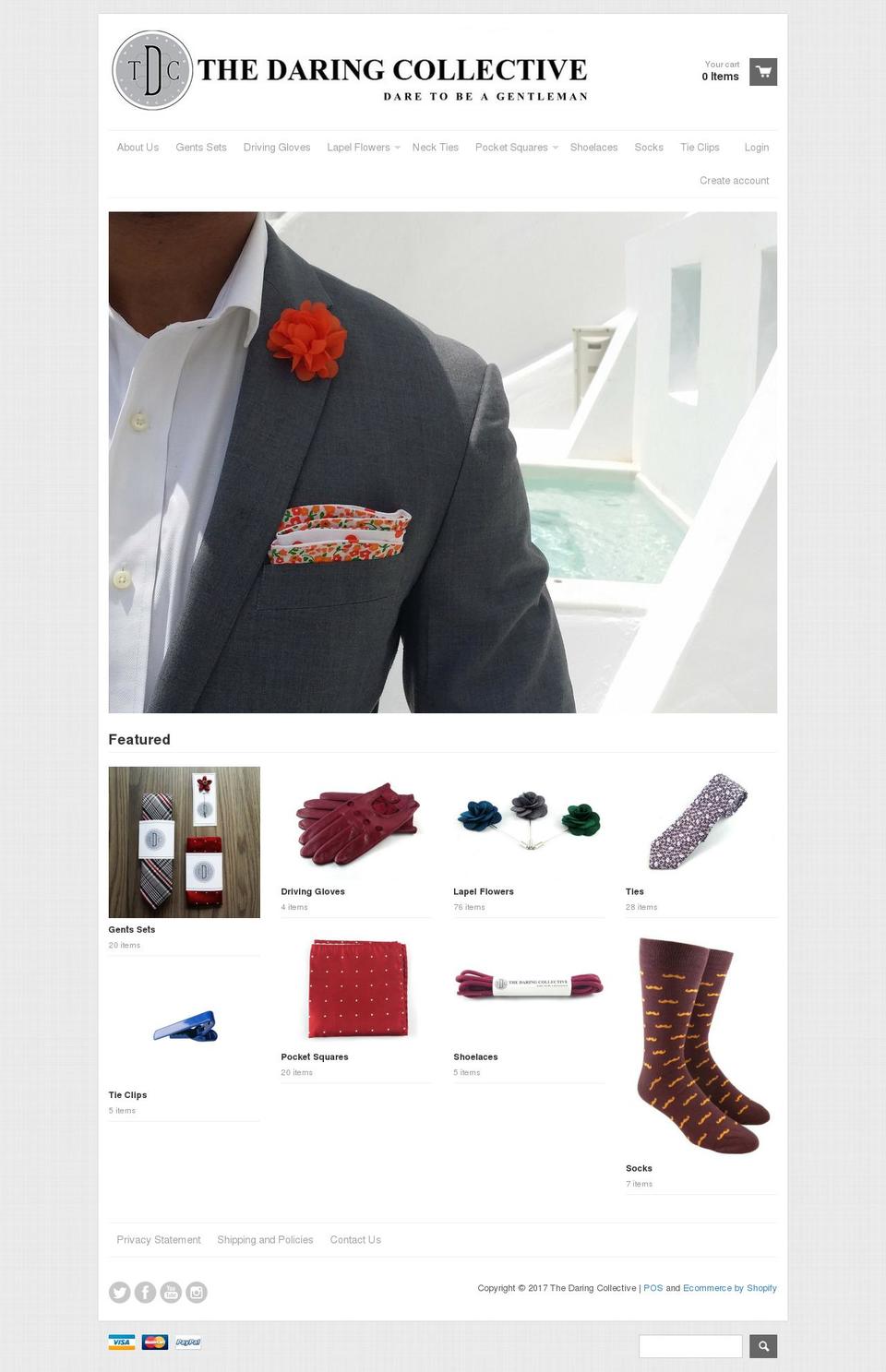 thedaringcollective.com shopify website screenshot