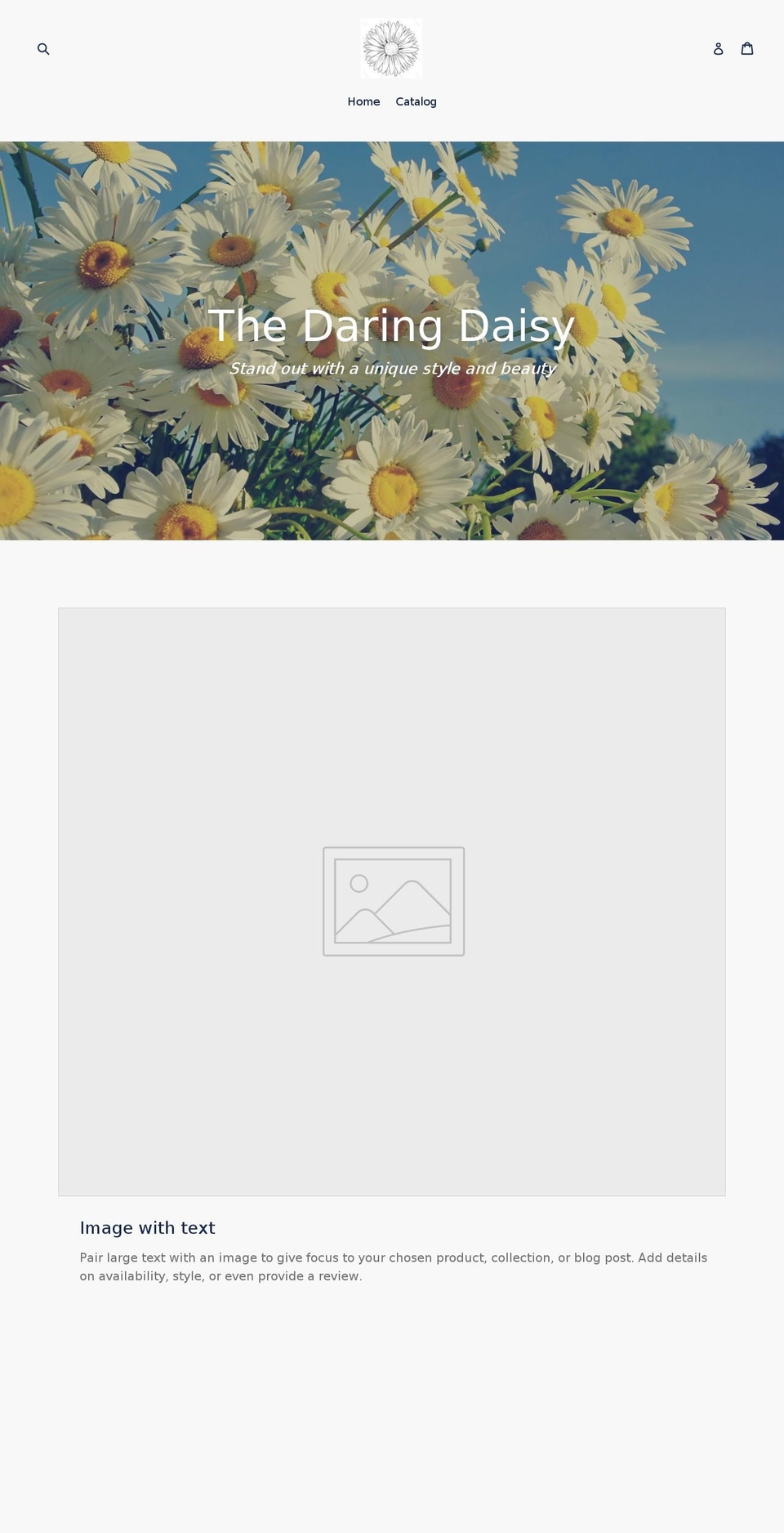 thedaringdaisy.com — Shopify storefront screenshot