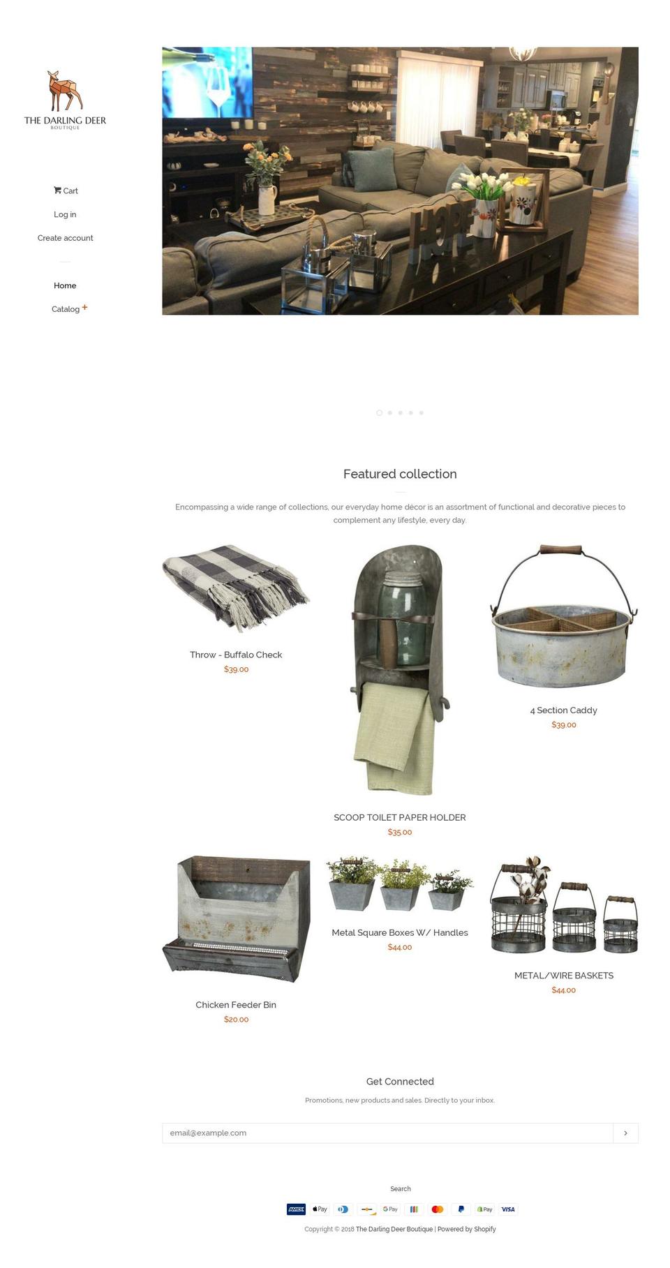 thedarlingdeer.com — Shopify storefront screenshot