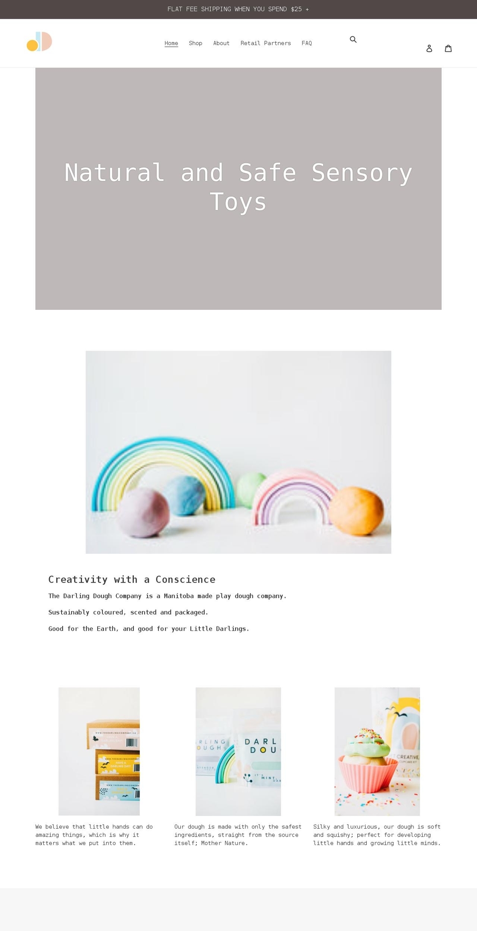 thedarlingdoughcompany.com shopify website screenshot
