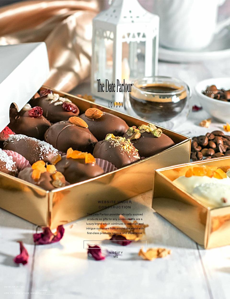 thedateparlour.co.uk shopify website screenshot