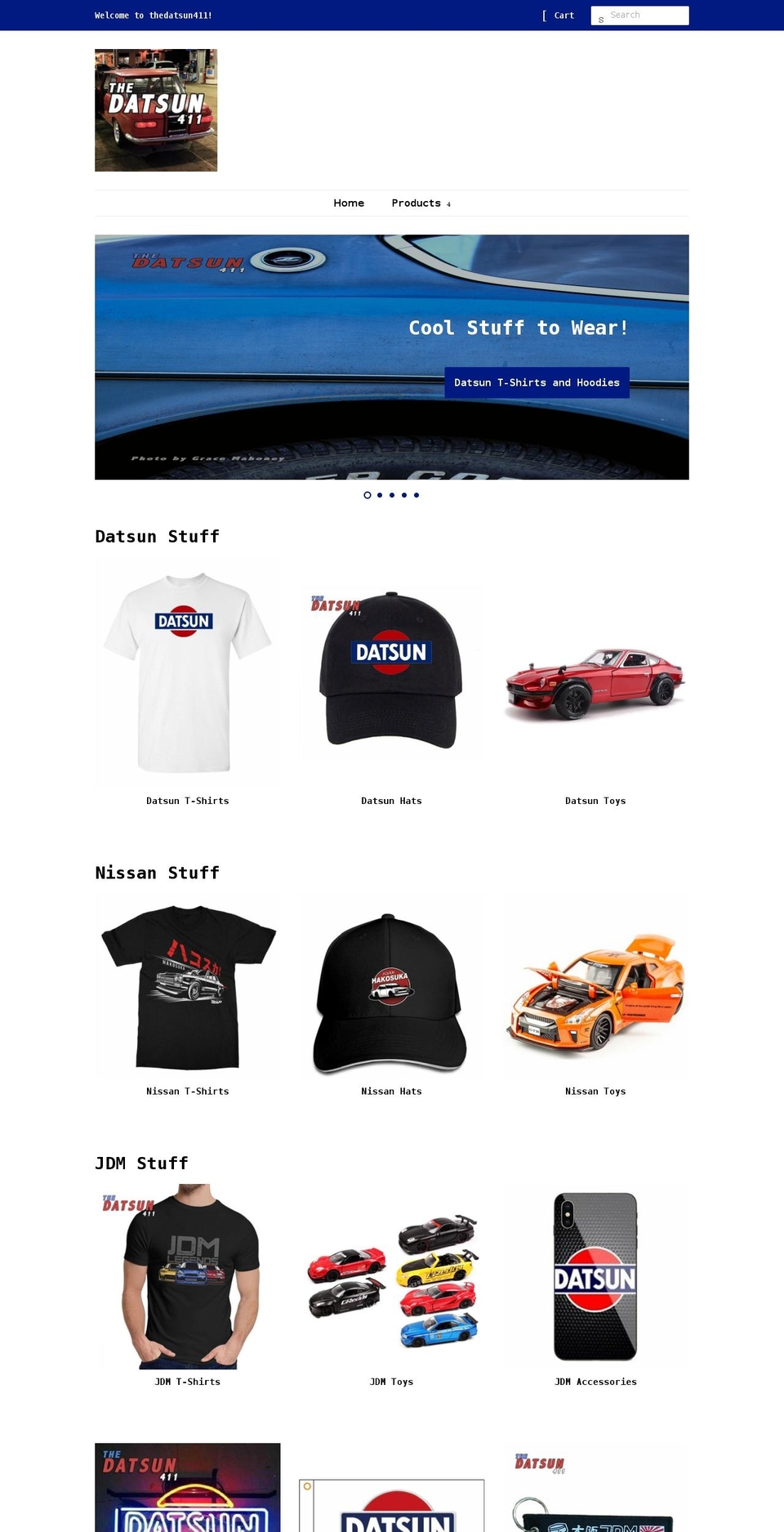 thedatsun411.com shopify website screenshot