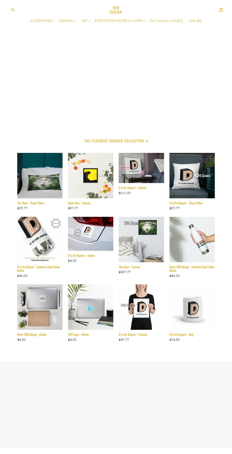 thedawnmariedesign.com shopify website screenshot