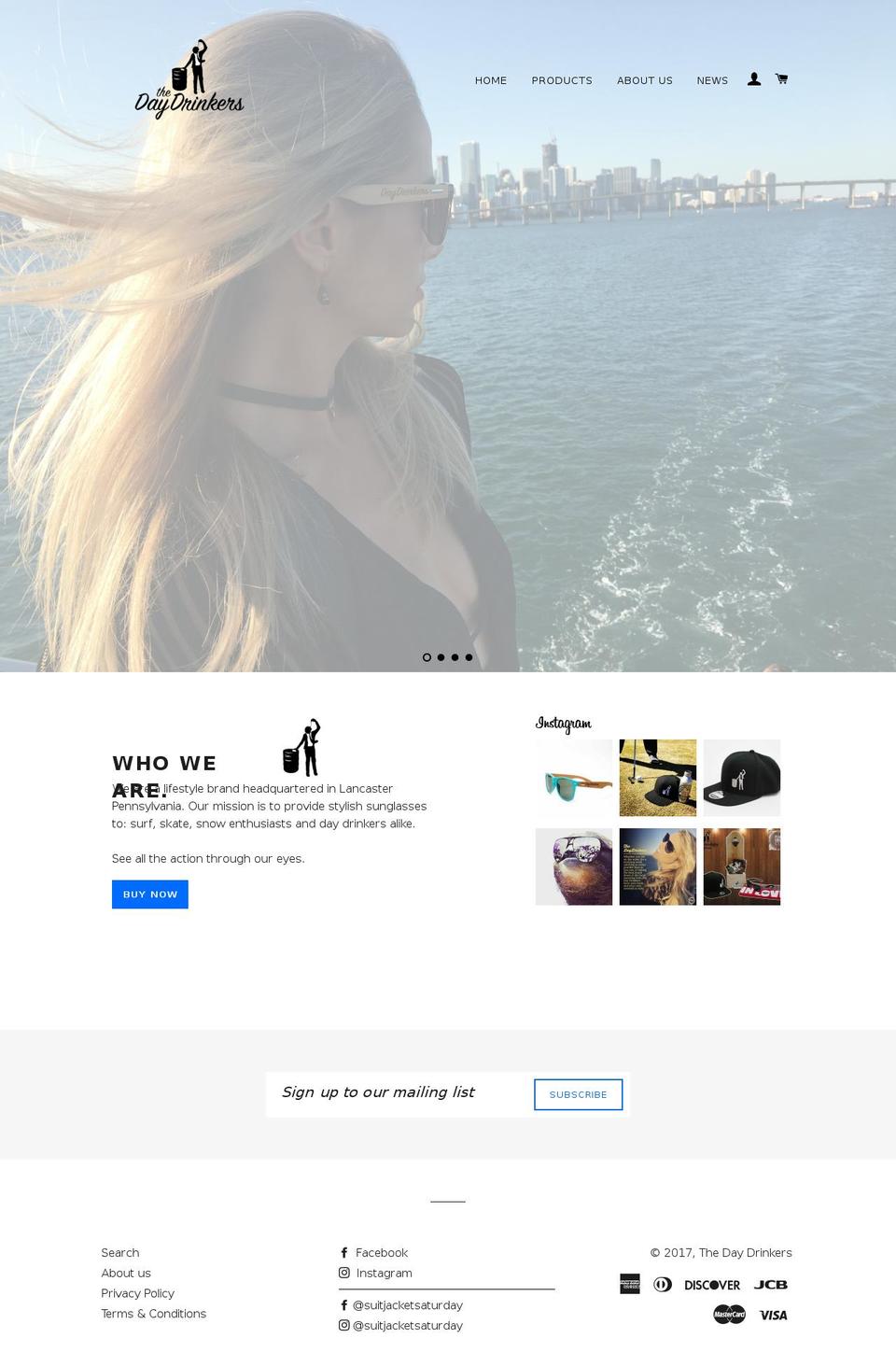 thedaydrinkers.com shopify website screenshot