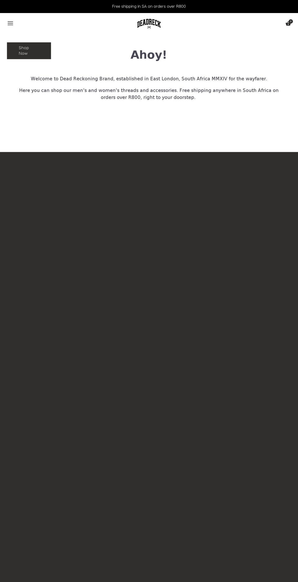thedeadreckcrew.com — Shopify storefront screenshot