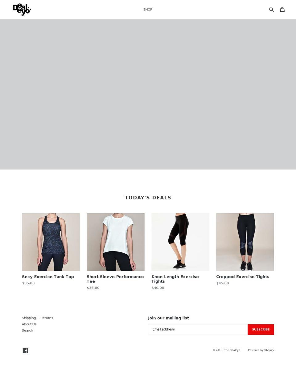 thedealeyo.com — Shopify storefront screenshot