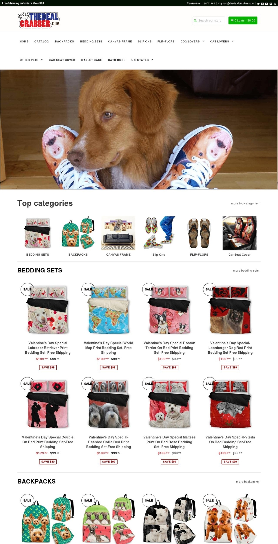 breedbiztheme Shopify theme site example thedealgrabber.com