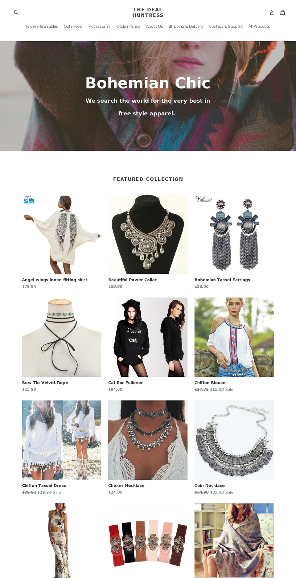 thedealhuntress.com shopify website screenshot