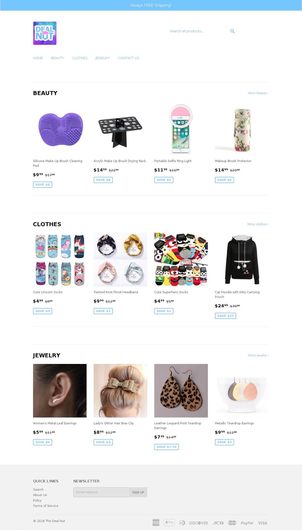 thedealnut.com — Shopify storefront screenshot