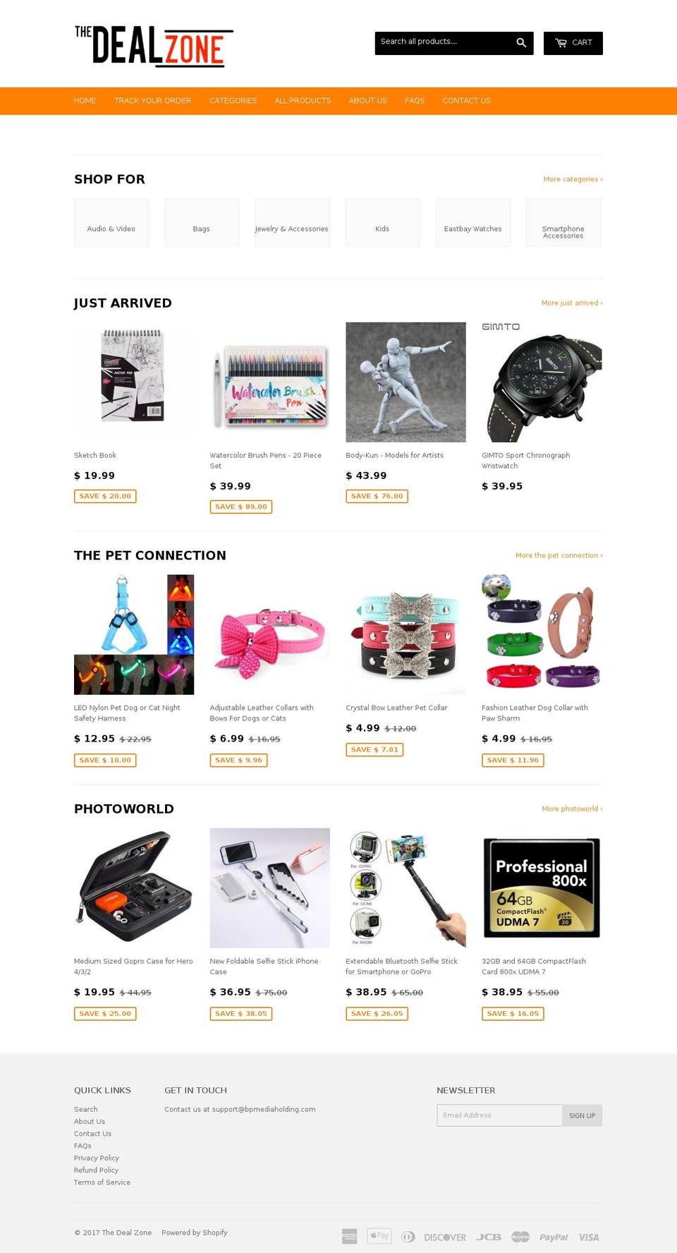 thedealzone.net shopify website screenshot