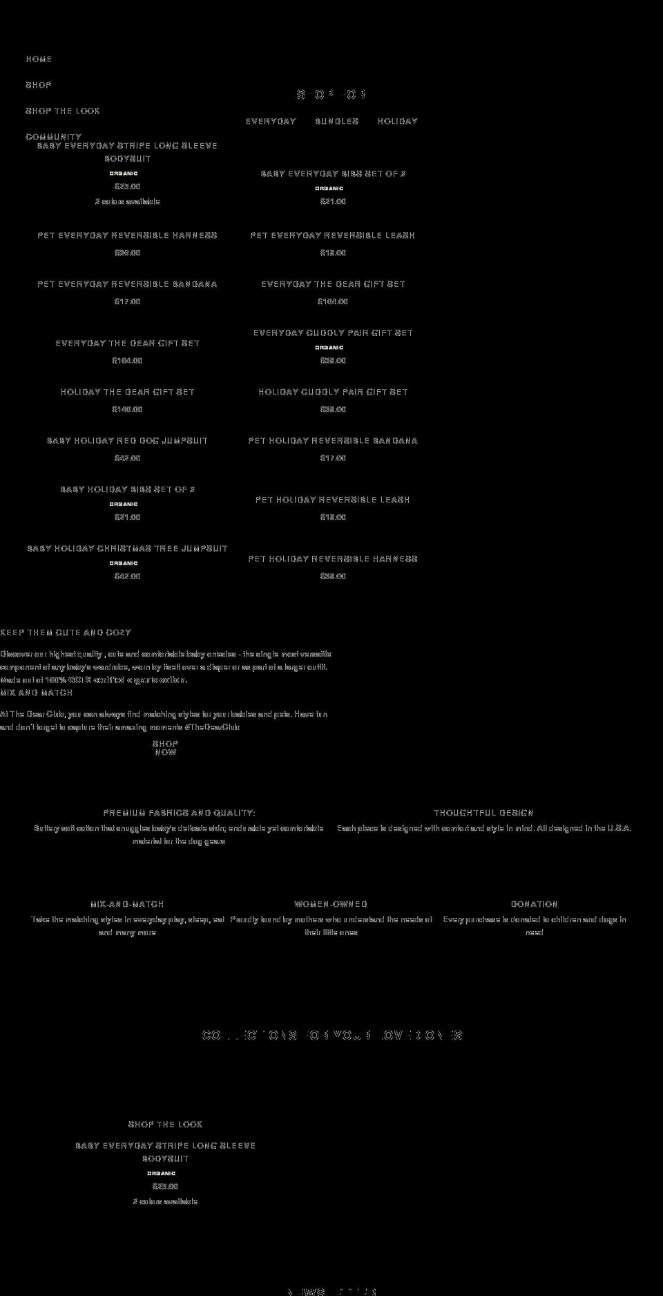 thedearclub.com shopify website screenshot