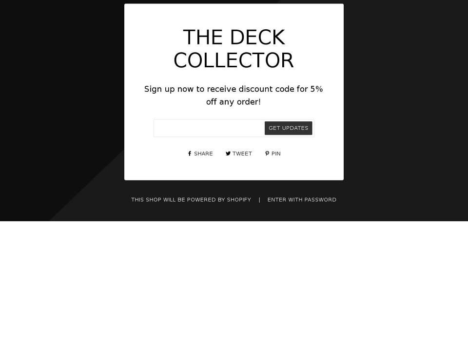 thedeckcollector.com — Shopify storefront screenshot