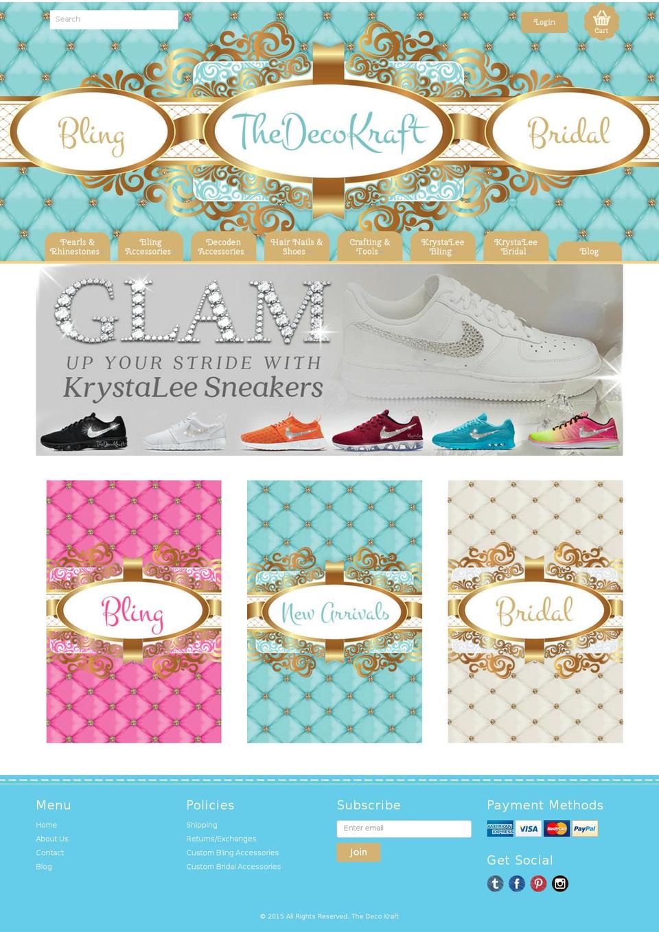 thedecokraft.com shopify website screenshot