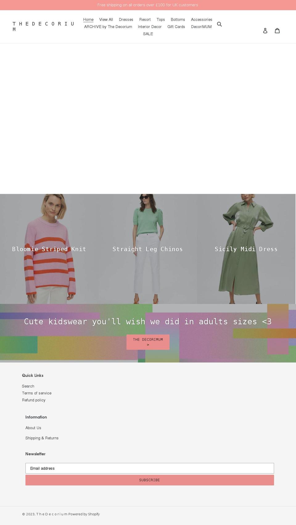 thedecorium.co.uk shopify website screenshot