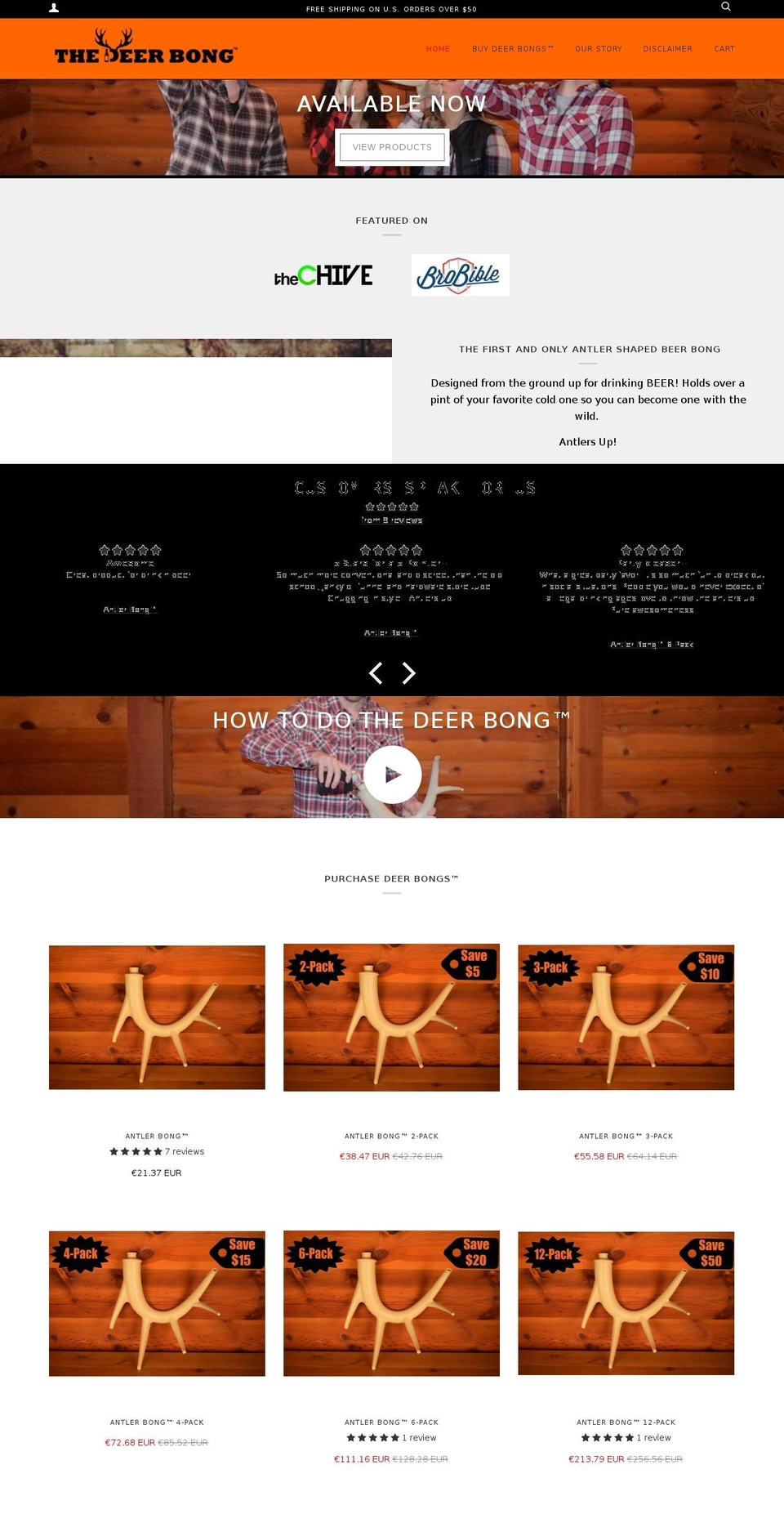 thedeerbong.com shopify website screenshot