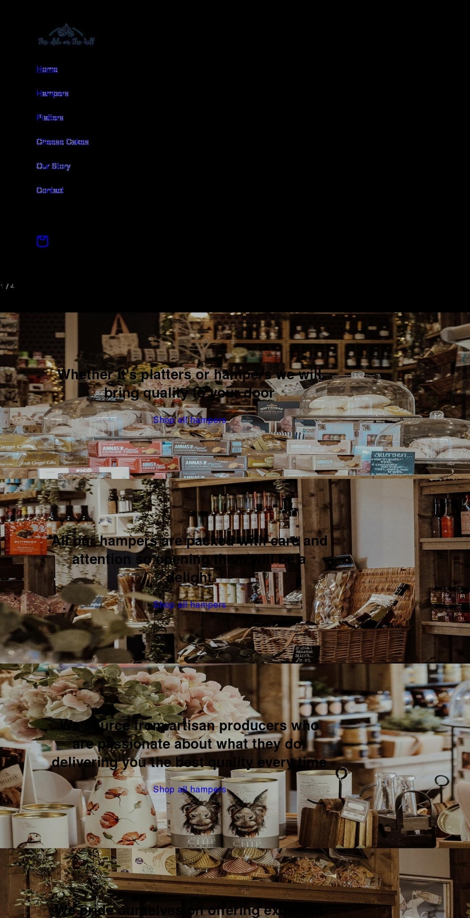 thedelionthehill.co.uk shopify website screenshot