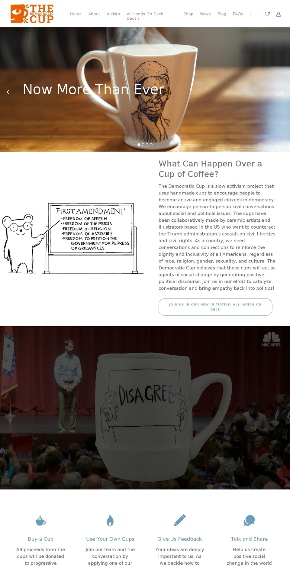 thedemocraticcup.com shopify website screenshot