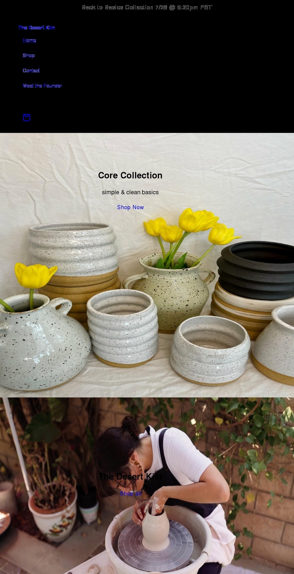 thedesertkiln.com shopify website screenshot