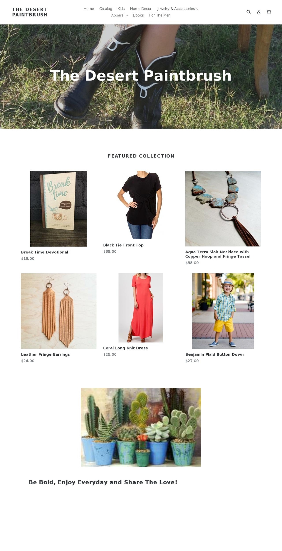 thedesertpaintbrush.net shopify website screenshot