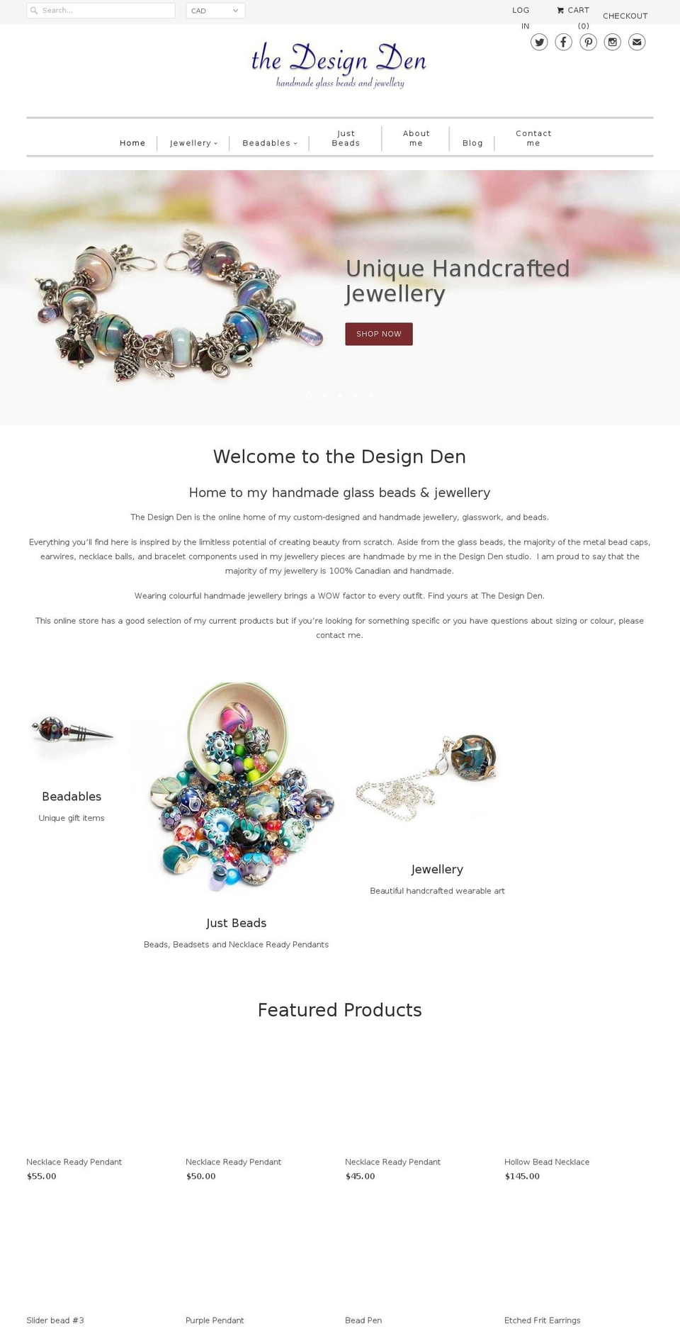 thedesignden.ca shopify website screenshot