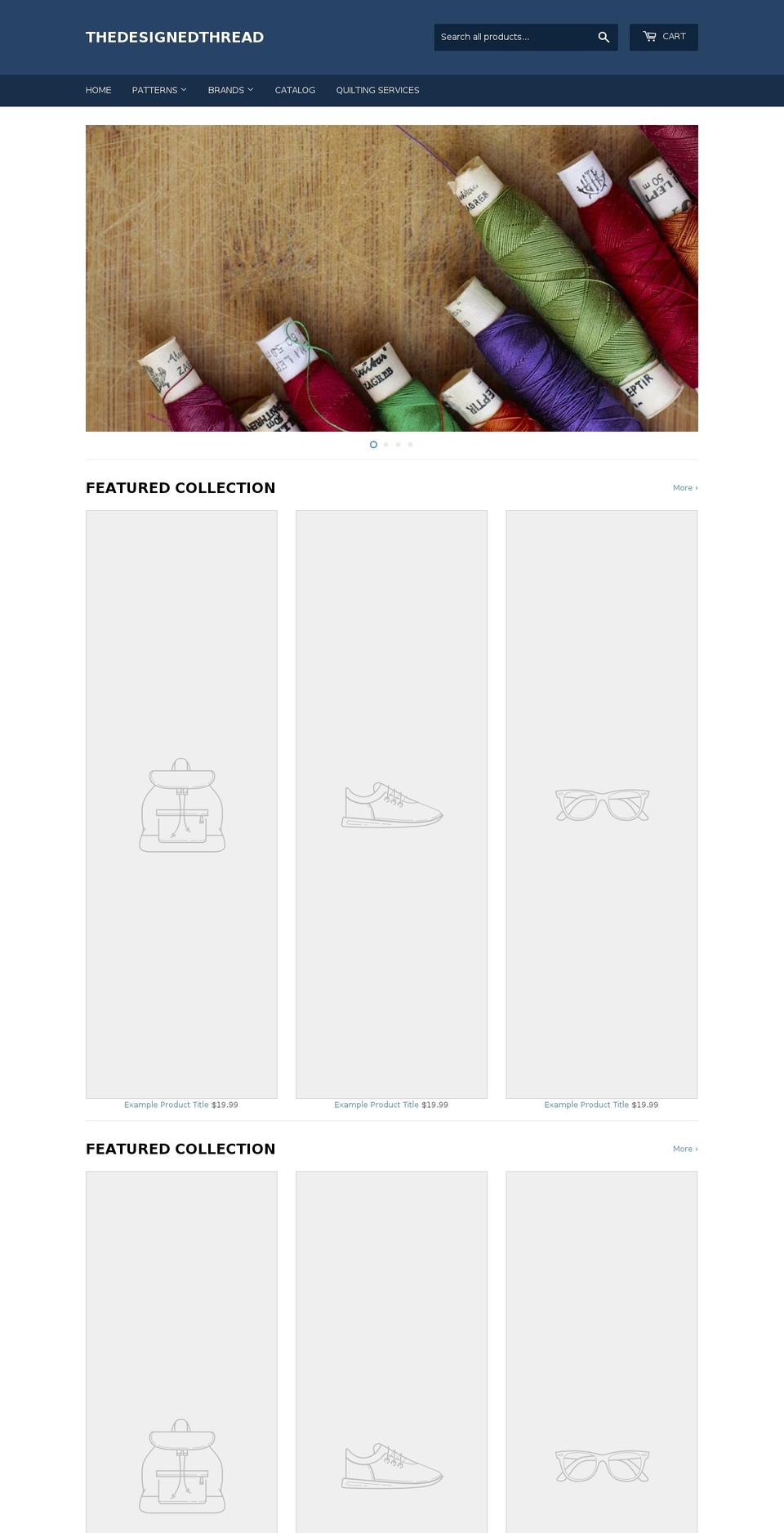 thedesignedthread.com — Shopify storefront screenshot