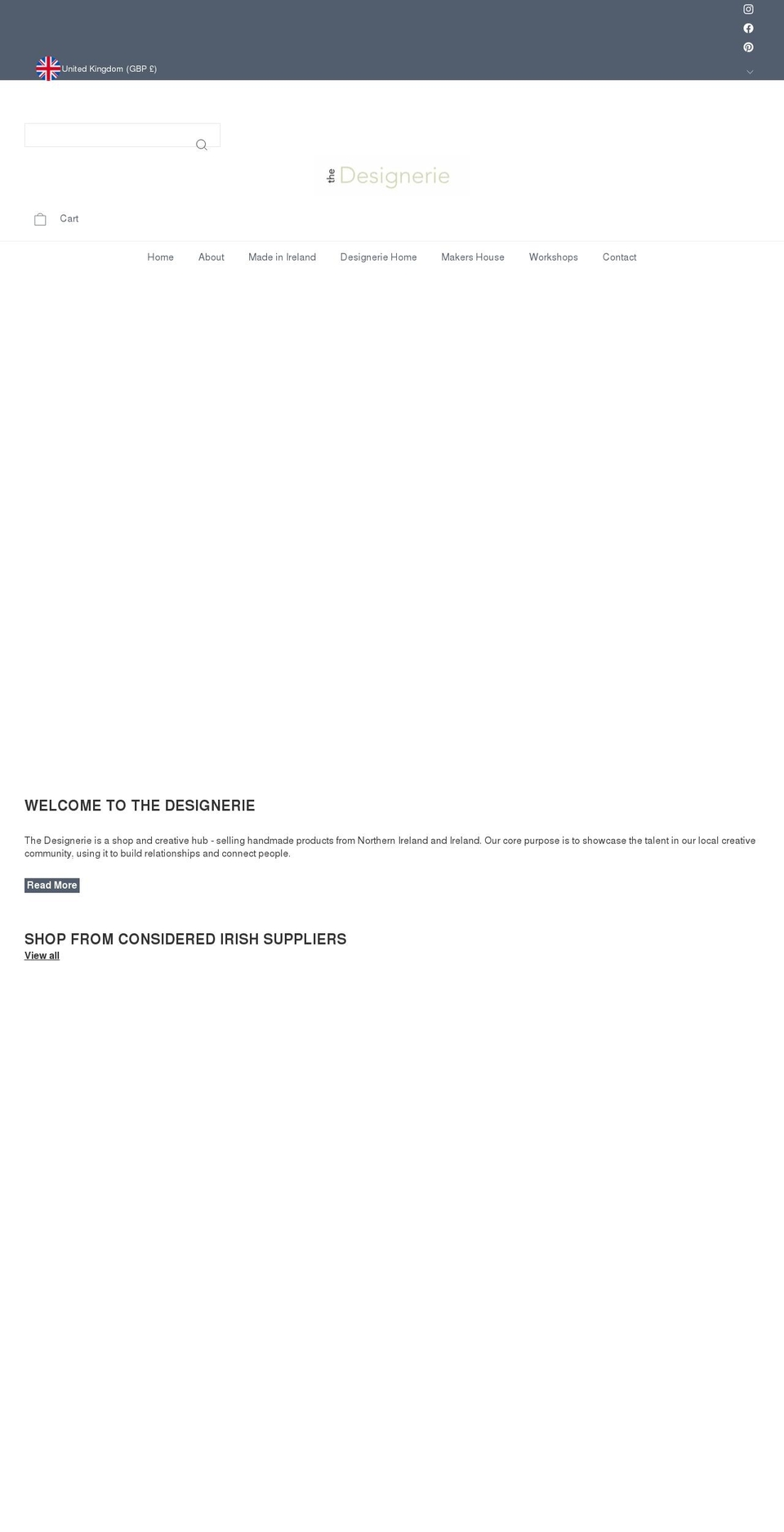 thedesignerie.co.uk shopify website screenshot