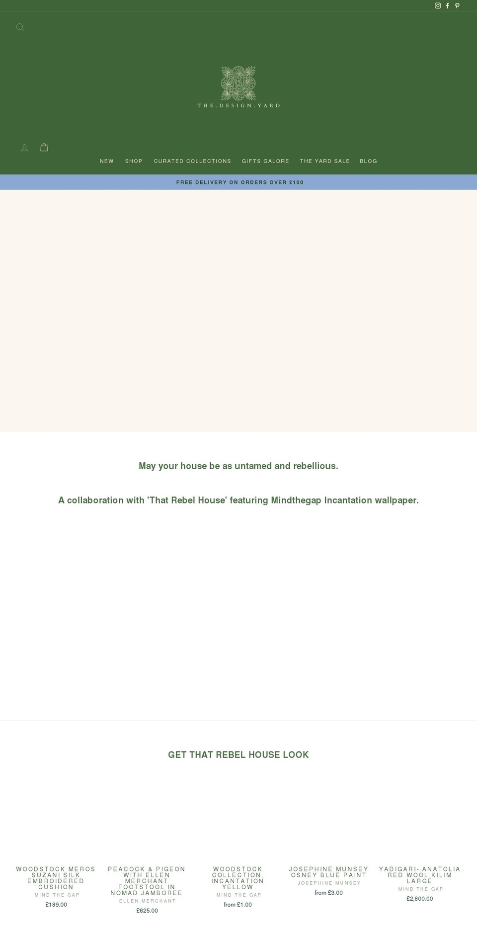 thedesignyard.co.uk shopify website screenshot