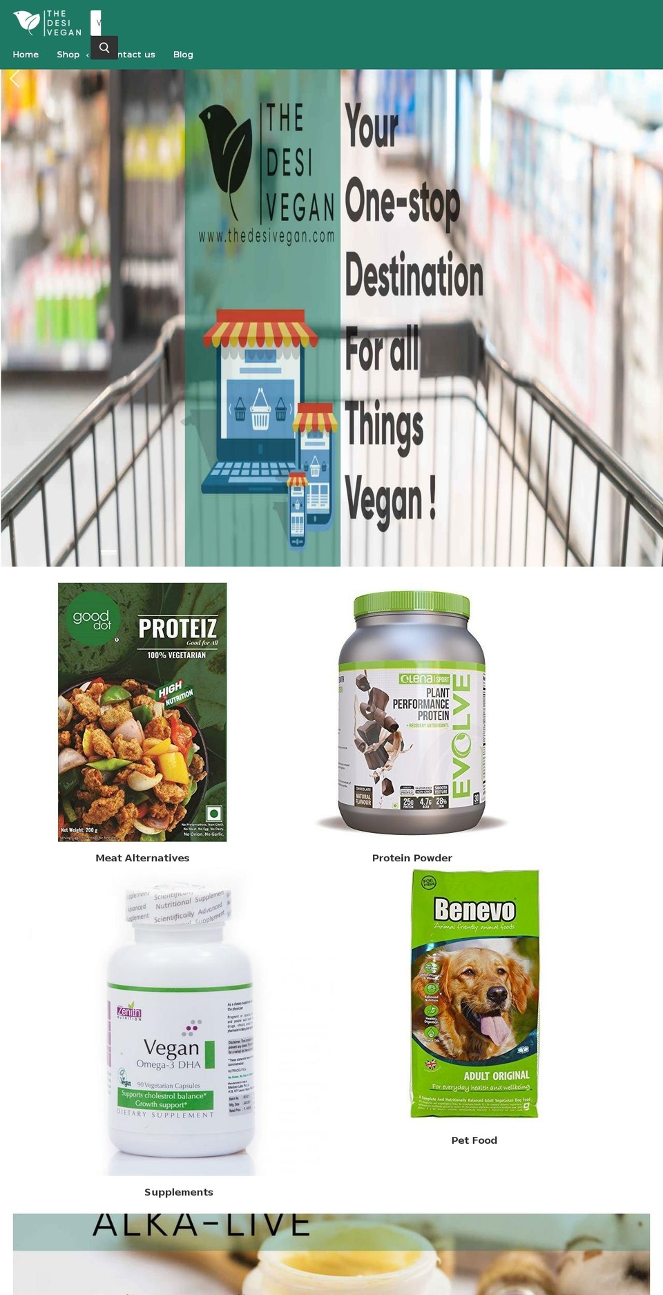thedesivegan.com — Shopify storefront screenshot