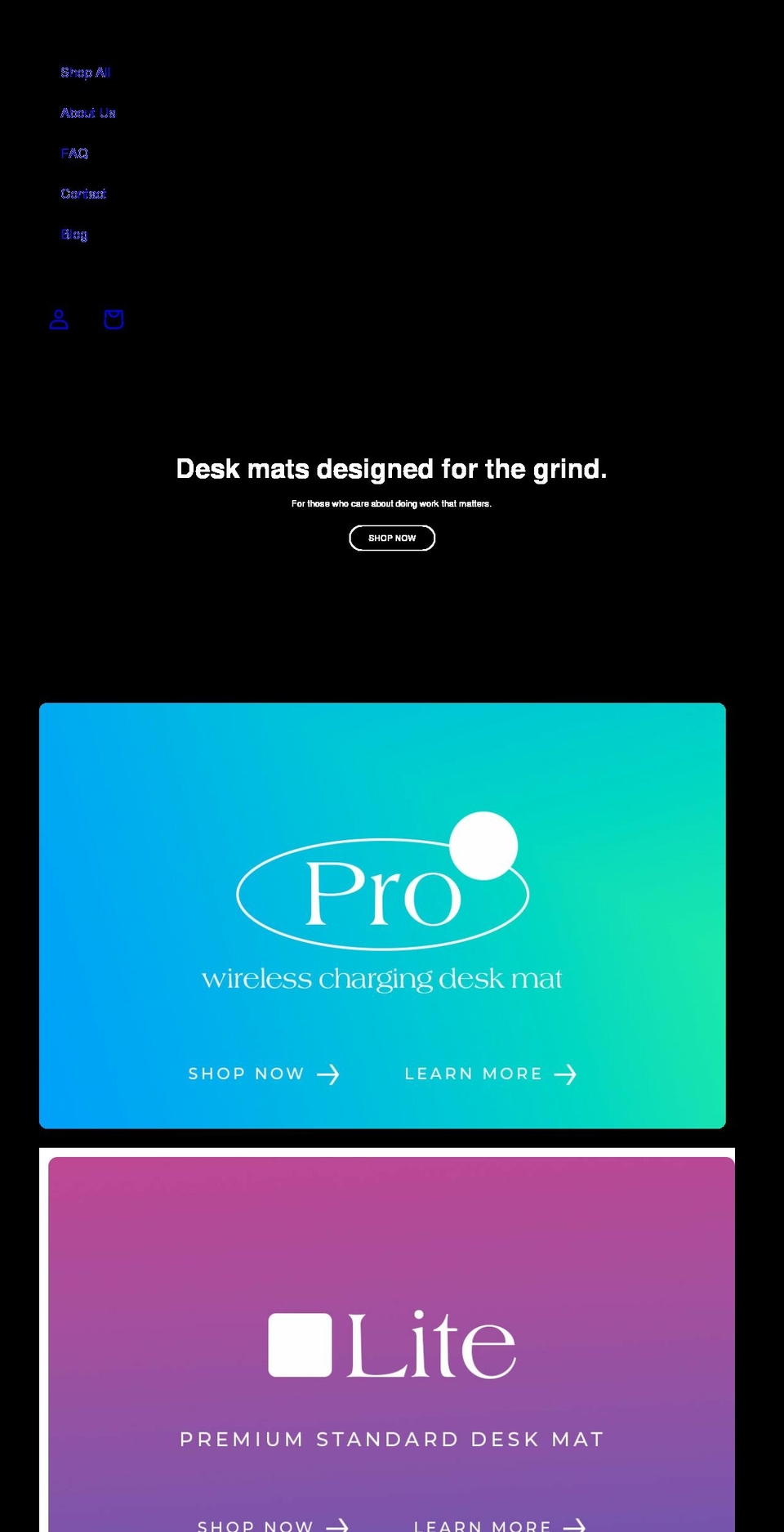 thedeskmat.com shopify website screenshot