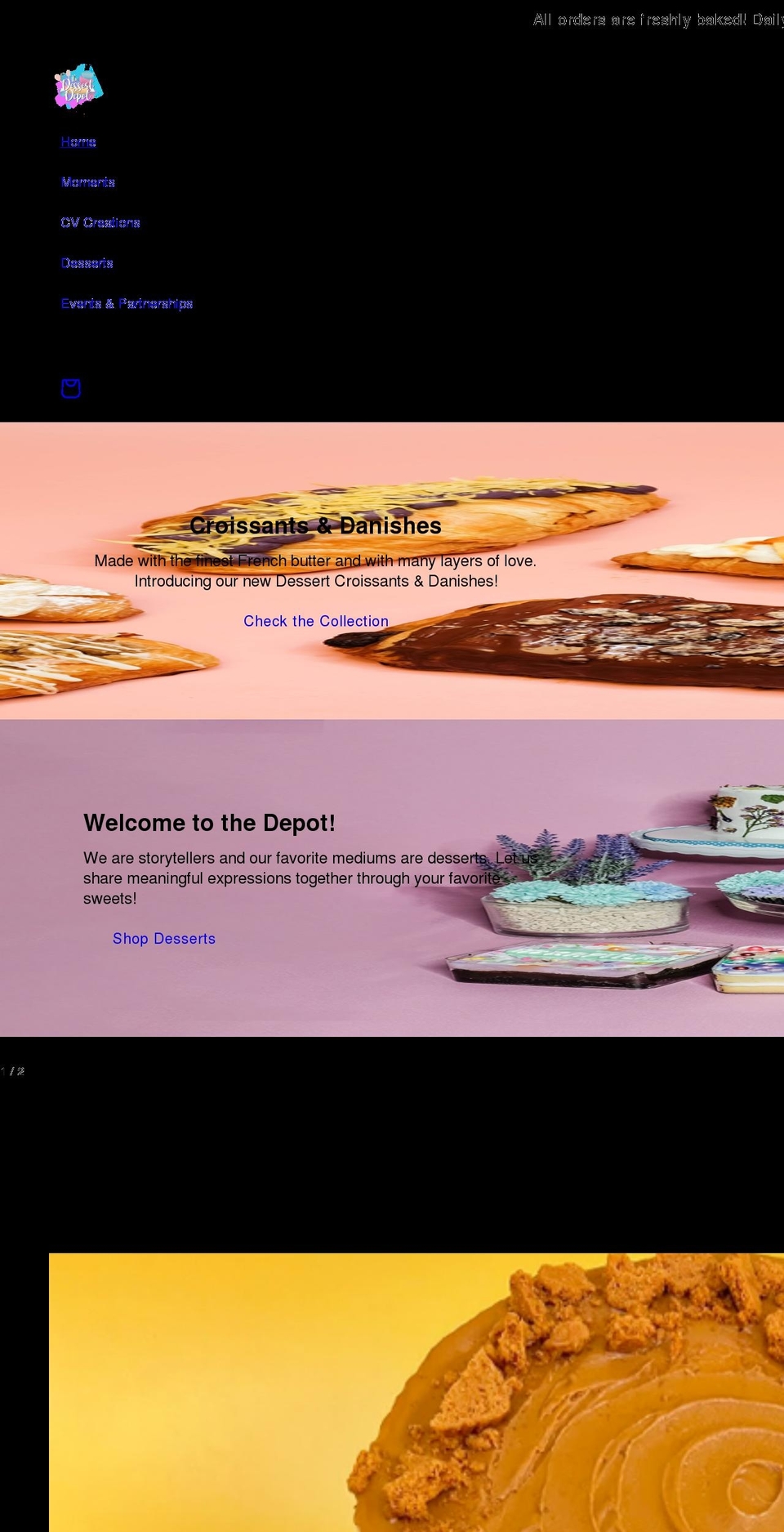 thedessertdepotph.com shopify website screenshot