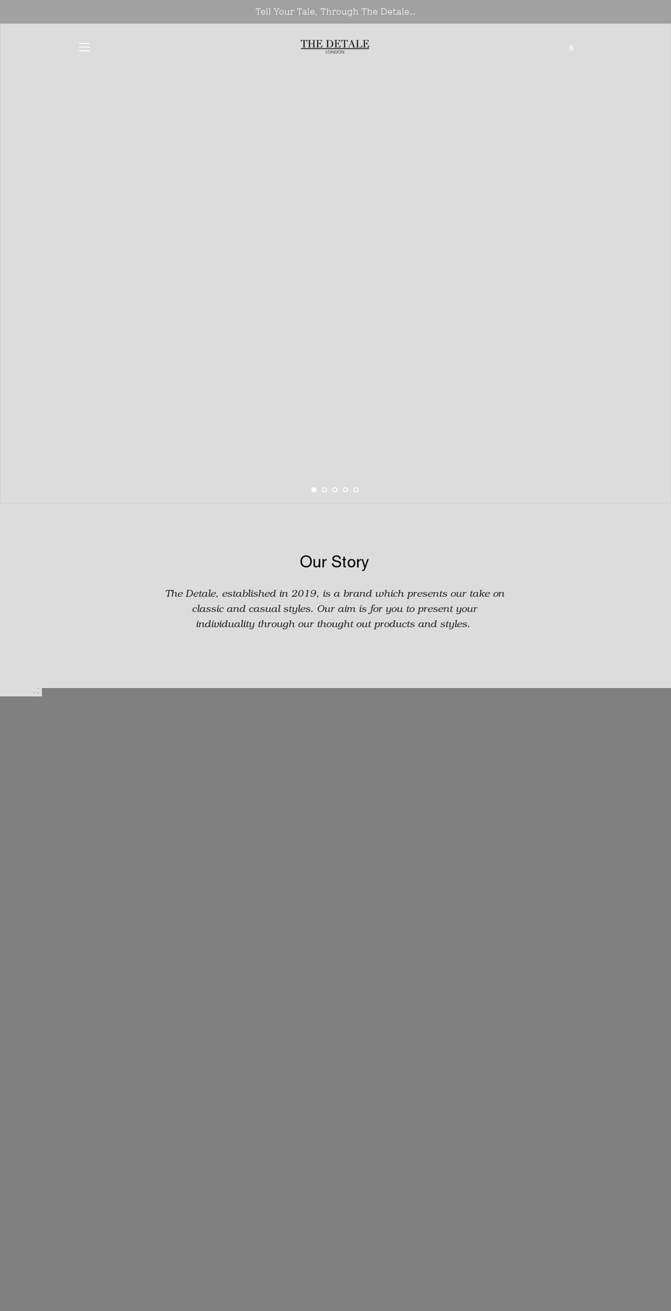 thedetale.co.uk shopify website screenshot