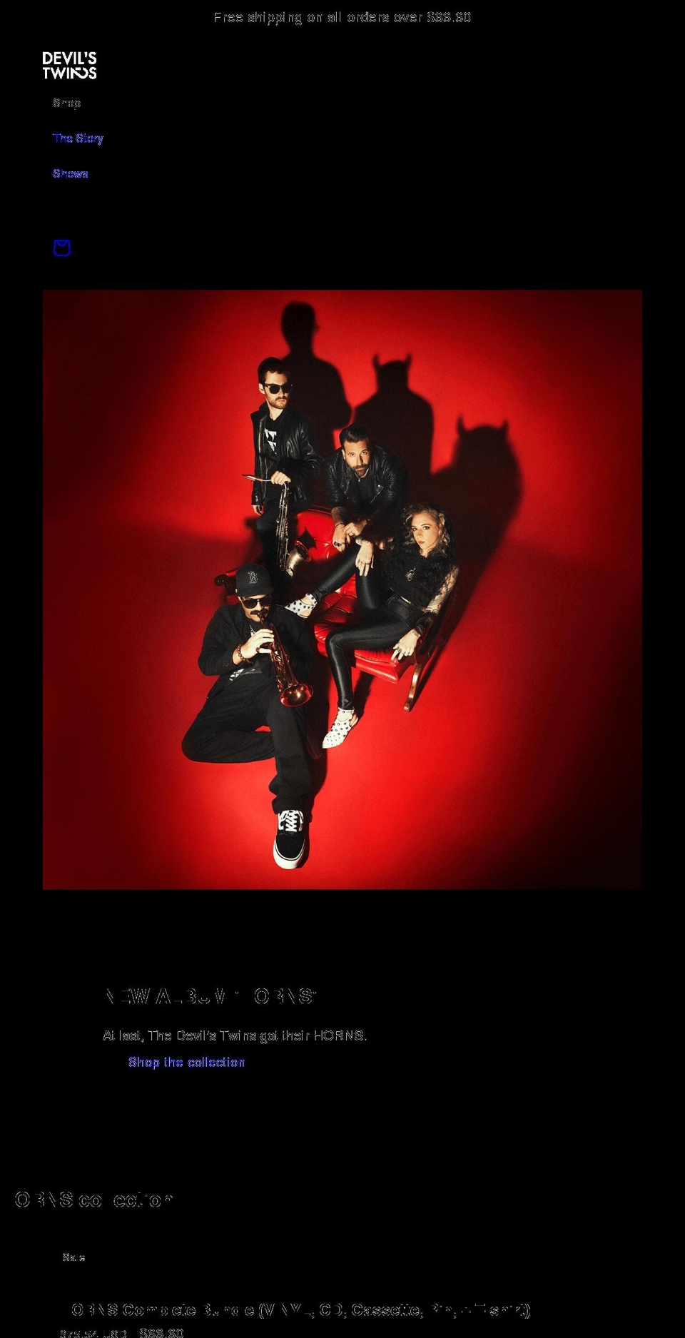 thedevilstwins.com shopify website screenshot