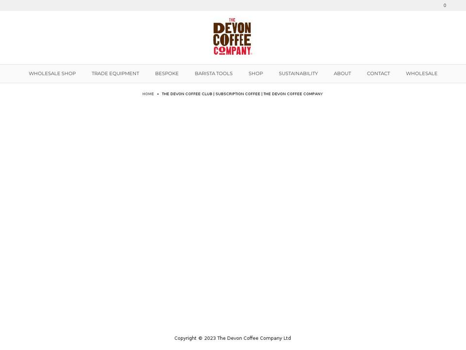 thedevoncoffeeclub.uk shopify website screenshot