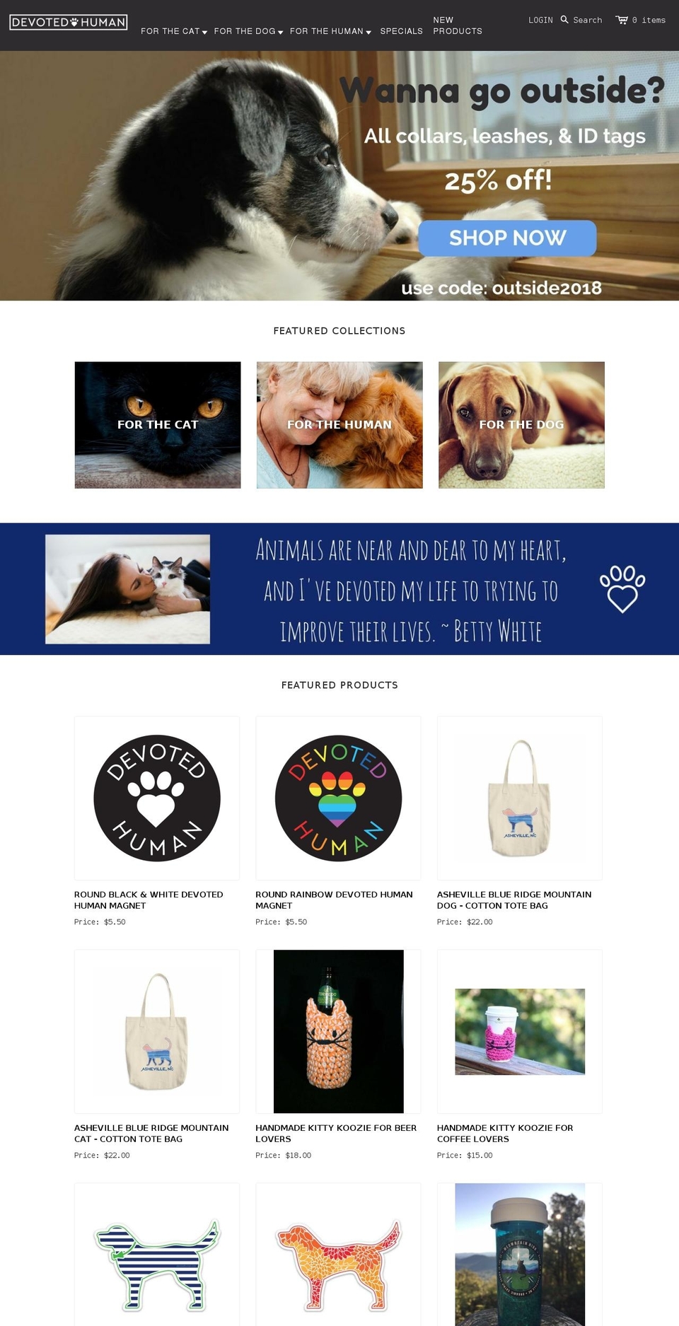 thedevotedhuman.com shopify website screenshot