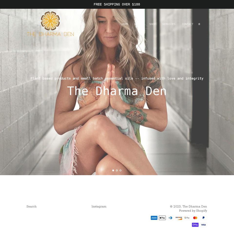 thedharmaden.ca shopify website screenshot