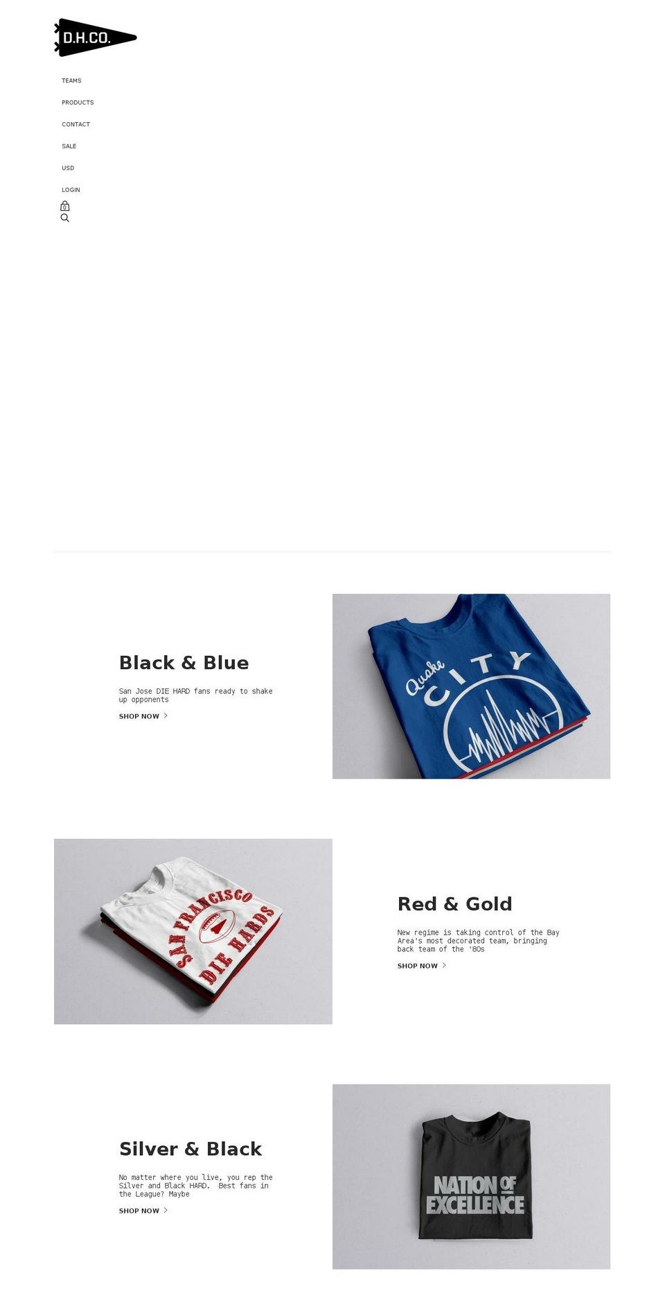 thedhco.com shopify website screenshot