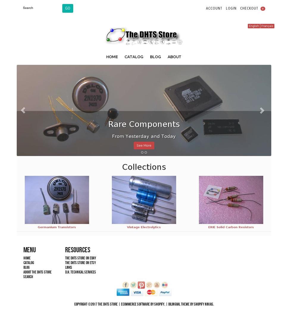 thedhtsstore.com shopify website screenshot