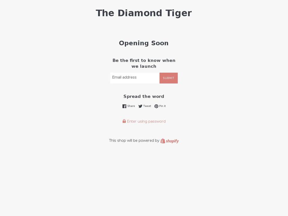 thediamondtiger.com — Shopify storefront screenshot