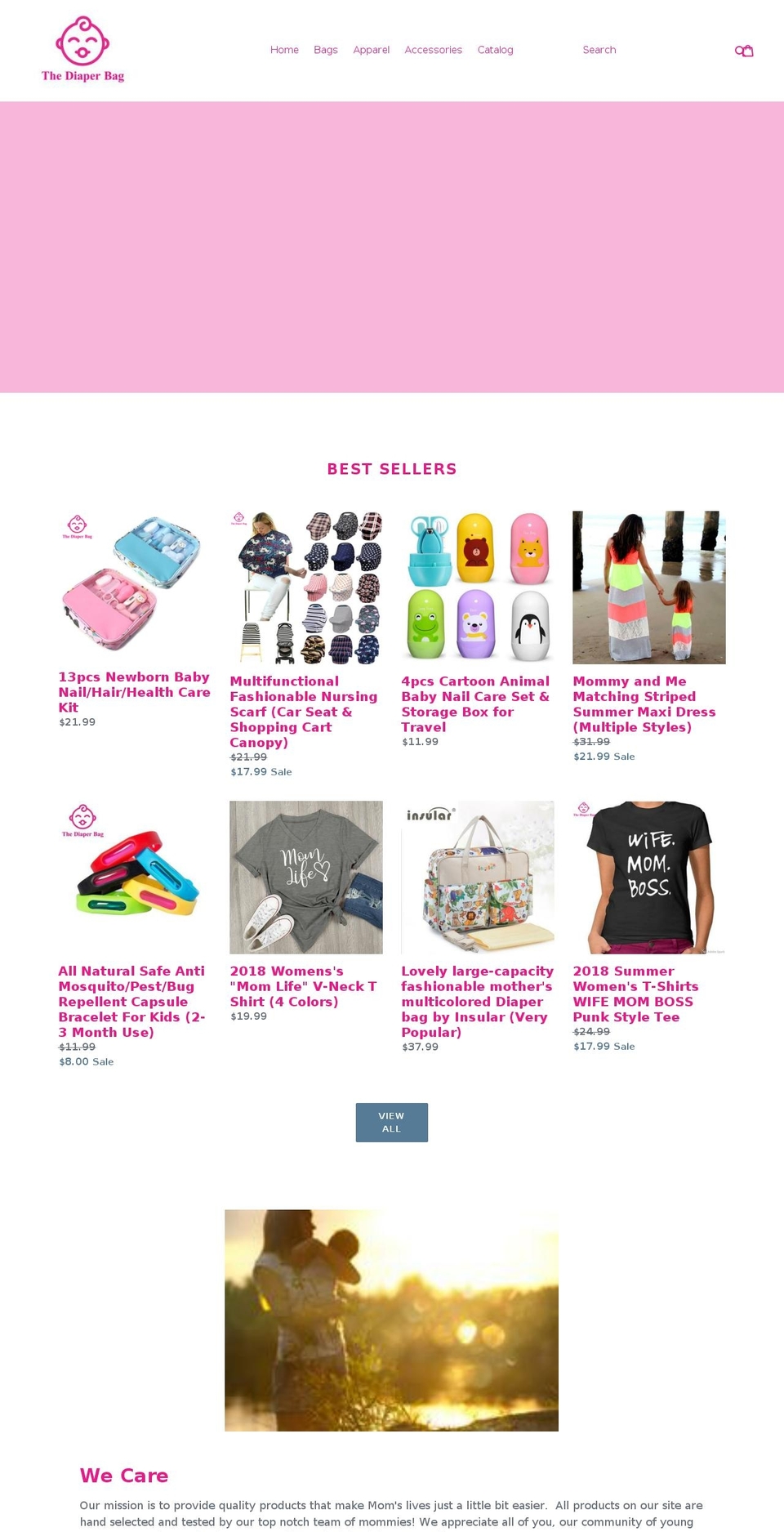 thediaperbag.net shopify website screenshot