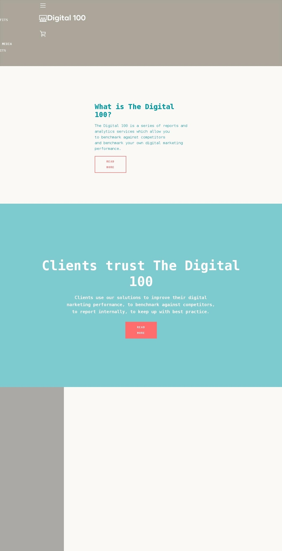 thedigital100.com shopify website screenshot