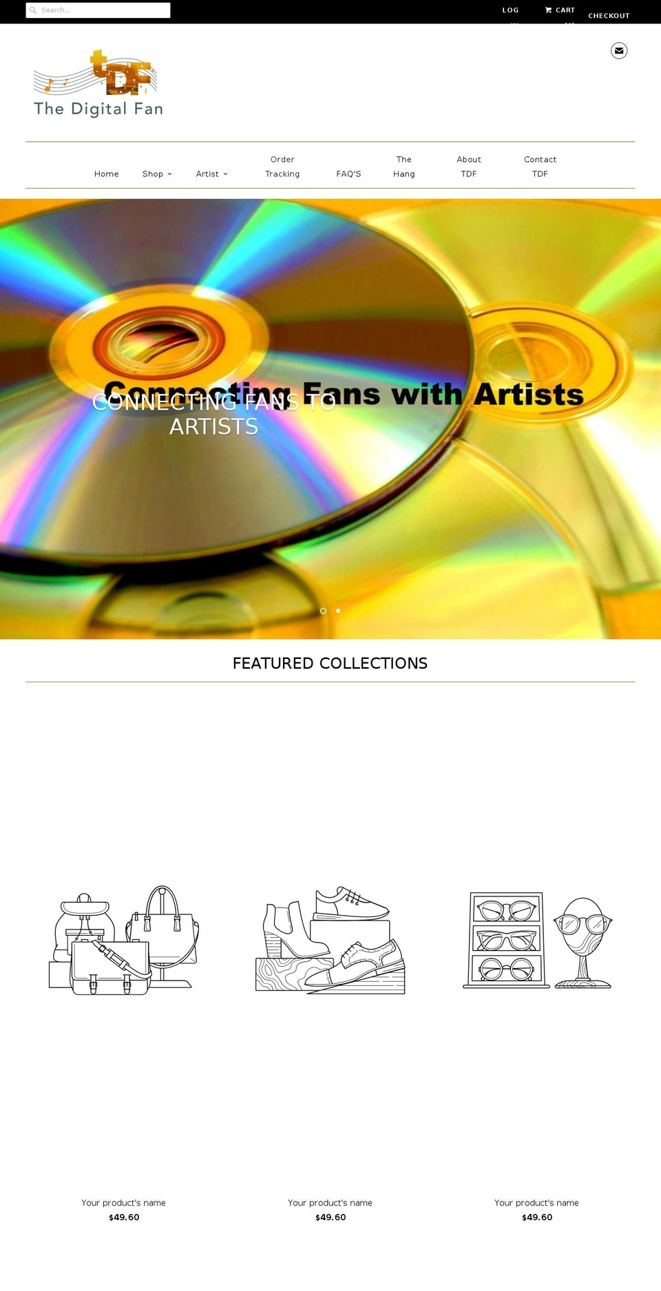 thedigitalfan.com shopify website screenshot