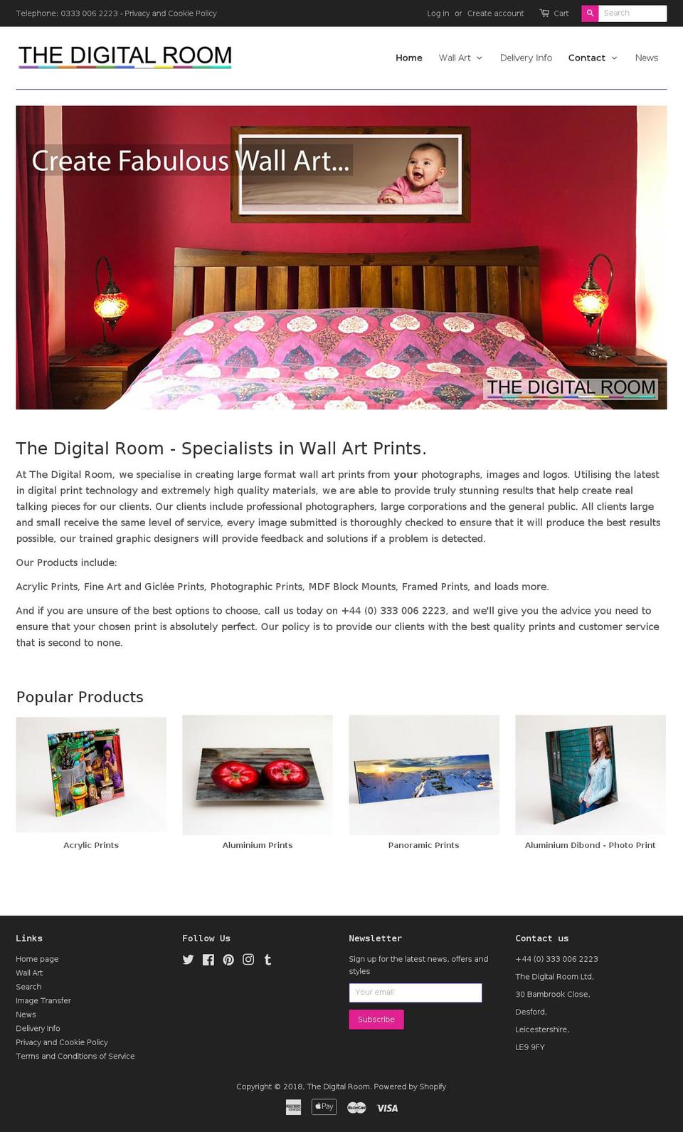 TDR Minimal live 10\/04\/18 Shopify theme site example thedigitalroom.co.uk