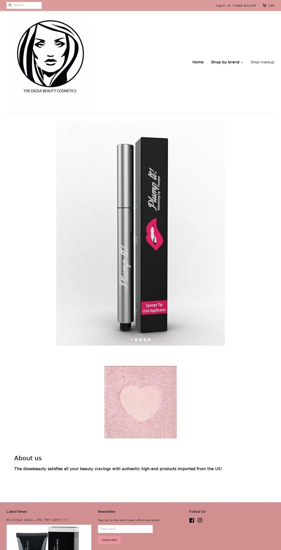 thediosabeauty.com — Shopify storefront screenshot