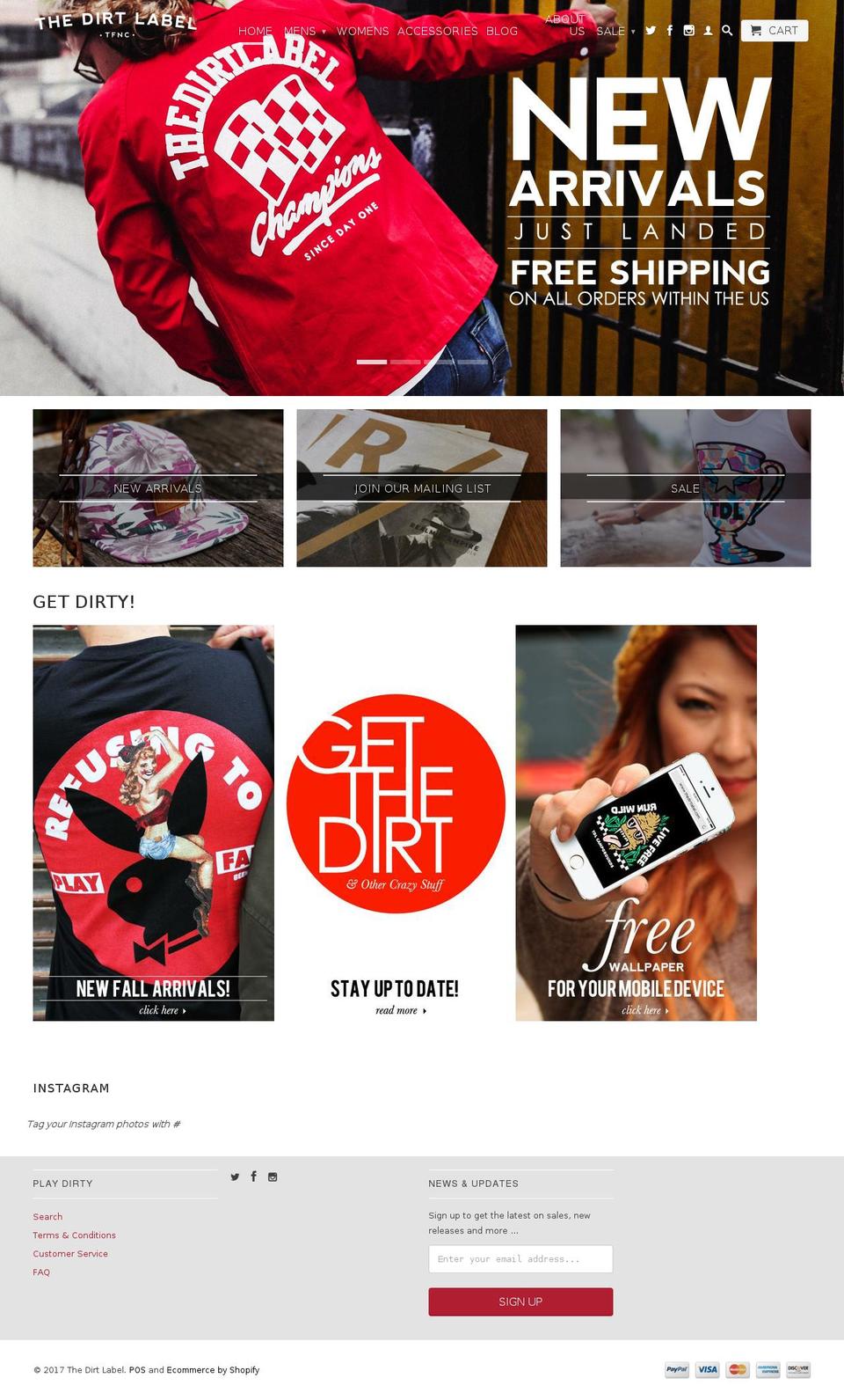 thedirtlabel.com shopify website screenshot