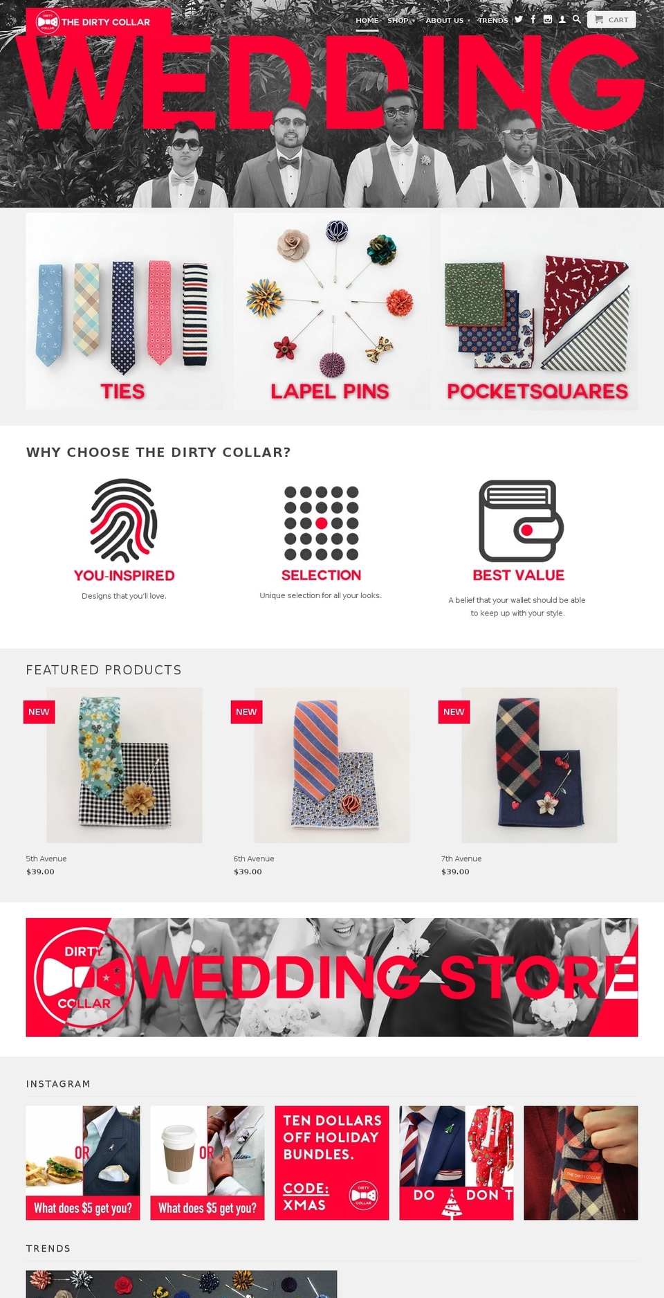 thedirtycollar.com shopify website screenshot