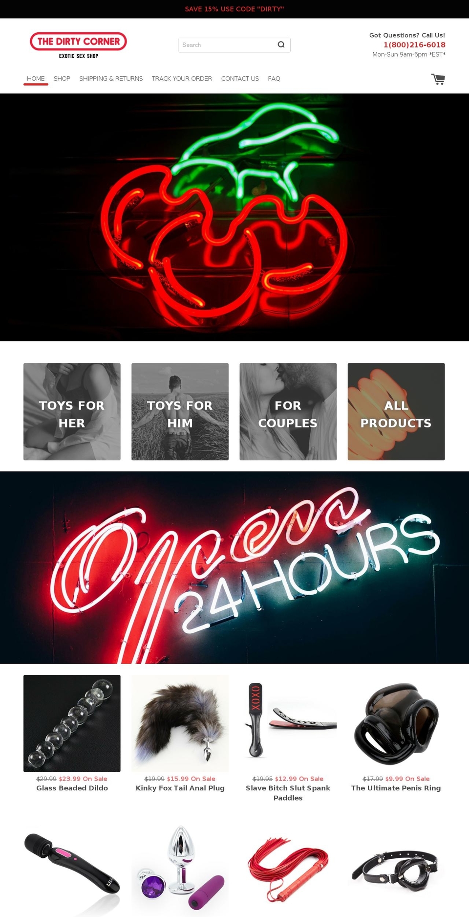 thedirtycorner.com — Shopify storefront screenshot